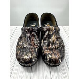 Dansko Xp 2.0 Women's US 11.5-12 Clogs Purple Brown Aztec Leather Slip-On‎ Shoes